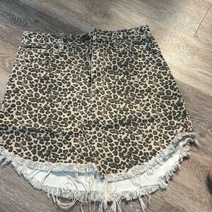 Free People Jean mini skirt